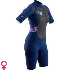 Gul Womens Response 3/2mm FL Shorty Wetsuit - Navy/Tie-Dye - RE3318-B7 Gul Womens Response 3/2mm FL Shorty Wetsuit - Navy/Tie-Dye - RE3318-B7