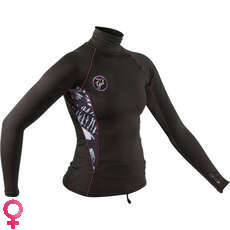 Gul Womens Swami Long Sleeve Rashvest - Black/Floral - RG0331-B7 Gul Womens Swami Long Sleeve Rashvest - Black/Floral - RG0331-B7