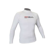 Gul Riva Long Sleeve Mens Rash Vest / Guard - White Gul Riva Long Sleeve Mens Rash Vest / Guard - White