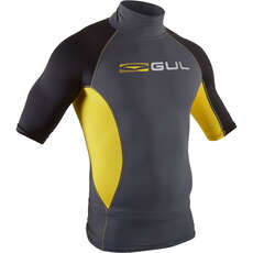 Gul Xola Short Sleeve Rashvest - Grey/Yellow - RG0338-B7