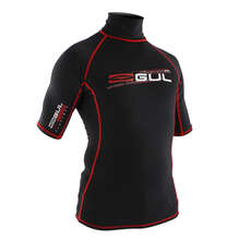 Gul XOLA Short Sleeve Mens Rash Vest / Guard - Black Gul XOLA Short Sleeve Mens Rash Vest / Guard - Black
