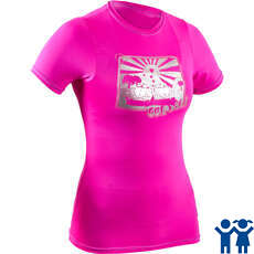 Gul Junior Girls Short Sleeve Tee Fit Rashvest - Pink - RG0372-B7