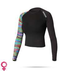 Mystic Dazzled Womens Long Sleeve Belly Cut Rashvest - Rainbow