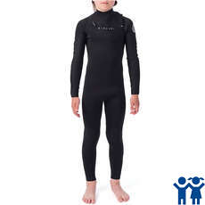 Rip Curl Junior Dawn Patrol 3/2mm Chest-Zip Wetsuit - Black
