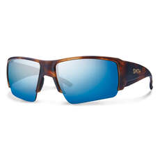 Smith Captains Choice Polarized Sunglasses - Havana / Blue Mirror Chromapop