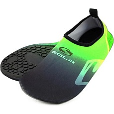Sola Active Soles Lighweight Beach Shoes - Black Lime
