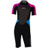 Sola Junior Storm 3/2mm Shorty Wetsuit 2023 - Pink/Turquose A1723