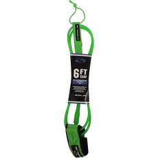 Sola 6ft x 7mm Surfboard Leash - Bright Green