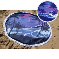 Sola Round Beach Towel - 150cm Diameter - Blue