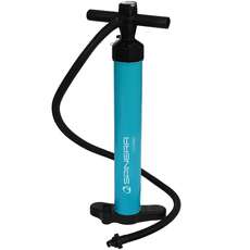 Spinera Double Action SUP Pump c/w Gauge  - Blue