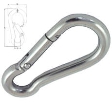 Proboat A4 Stainless Steel Snap Hook / Carabiners - No Eye