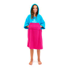 Surflogic Junior Poncho / Changing Robe - Cyan/Pink - 59807