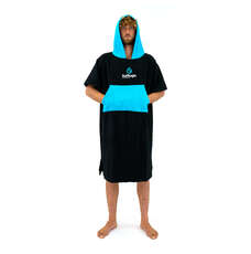 Surflogic Poncho / Changing Robe - Black/Cyan - 59802