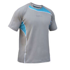 Gul CODE ZERO Short Sleeve T Shirt - Grey/Aqua