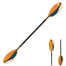 Tahe 2 Piece Aluminium Kayak Paddle - 220cm - Orange