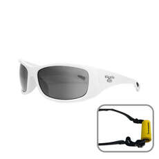 Triggernaut Dusk Watersports Sunglasses - Shiny White / Grey