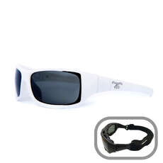 Triggernaut Transmission Watersports Sunglasses - White Shark / Grey