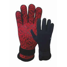 Typhoon Diver 3mm Wetsuit Gloves - Black/Red - 310100