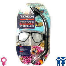 Typhoon Pro Mask & Snorkel Set - Teen / Ladies - Silver