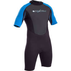 Typhoon Swarm Mens 3mm Backzip Shorty Wetsuit - Blue 471101