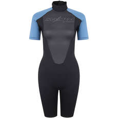 Typhoon Womens Swarm3 3/2mm Shorty Wetsuit  - Black/Blue 250987