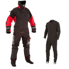 Typhoon Max B Drysuit Black/Red c/w Con Zip  - Incl Undersuit