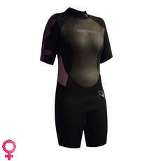 Typhoon Swarm Womens 3/2mm Shorty Wetsuit - Purple Typhoon Swarm Womens 3/2mm Shorty Wetsuit - Purple