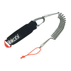 Vaikobi Coiled SUP Calf Leash - Clear/Black Vaikobi Coiled SUP Calf Leash - Clear/Black