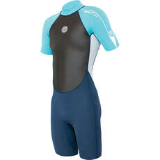 Alder Junior Girls Impact 3/2mm Shorty Wetsuit 2023 - Cyan WS22GIS