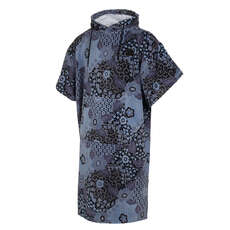 Mystic Velours AOP Poncho - Blue/Black