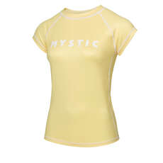 2023 Mystic Womens Star Short-Sleeve Rashvest - Pastel Yellow 220296