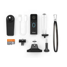 YoCam Action Camera & Deluxe Accessory Pack & 32GB microSD - Black