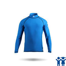 Zhik Kids Long Sleeve Spandex Rash Vest / Guard - Cyan
