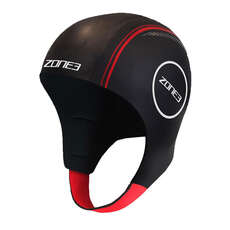 Zone3 Neoprene Swim Cap - Black/Red