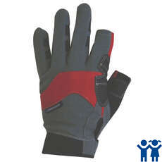 Crewsaver Summer Sailing Junior Glove 3 Finger - Gre/Red/Blk Crewsaver Summer Sailing Junior Glove 3 Finger - Gre/Red/Blk