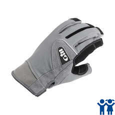 Gill Junior Deckhand Long Finger Sailing Gloves - Grey
