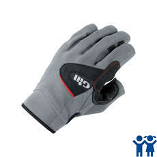 Gill Junior Deckhand Short Finger Gloves - Black/Grey Gill Junior Deckhand Short Finger Gloves - Black/Grey
