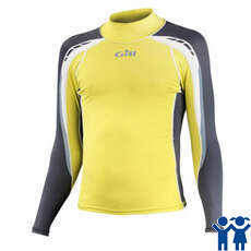 Gill Junior Sport UV Long Sleeve Rash Vest - Bright Lime/Ash Gill Junior Sport UV Long Sleeve Rash Vest - Bright Lime/Ash