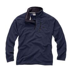 Gill Mens Grid Microfleece Zip Neck - Navy Gill Mens Grid Microfleece Zip Neck - Navy
