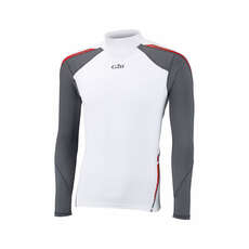 Gill Mens Sport UV Long Sleeve Rash Vest - White/Ash Gill Mens Sport UV Long Sleeve Rash Vest - White/Ash