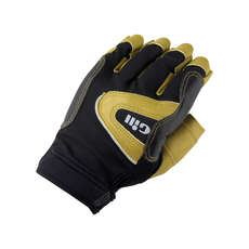 Gill Pro Short Finger Sailing Gloves - Black/Grey