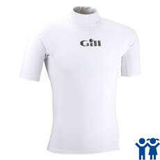 Gill Junior UV Short Sleeves Rash Vest - White