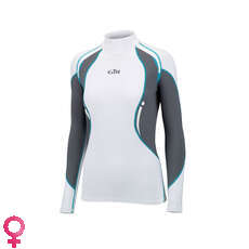 Gill Womens Sport UV Long Sleeve Rash Vest - White/Ash