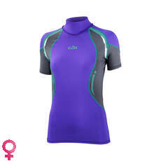 Gill Womens Sport UV Short Sleeve Rash Vest - Purple/Ash Gill Womens Sport UV Short Sleeve Rash Vest - Purple/Ash