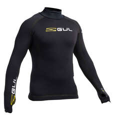 Gul Evotherm Flatlock Thermal Long Sleeve Rashguard - Black/Black