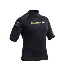 Gul Evotherm Flatlock Short Sleeve Rashguard - Black/Black
