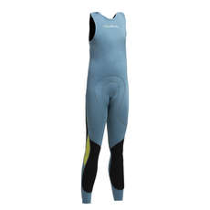 Gul Junior Code Zero 1mm Flatlock Long John Wetsuit - Pewter/Blue