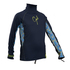 Gul Junior Girls Long Sleeve Rashvest - Navy/Lines