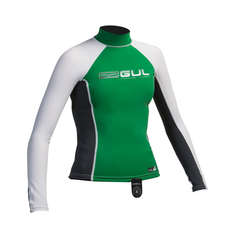 Gul Junior Long Sleeve Rashguard - Green/Gunmetal Gul Junior Long Sleeve Rashguard - Green/Gunmetal