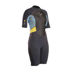 Gul Ladies Response 3/2mm FL Shorty Wetsuit - Graphite/Lines
